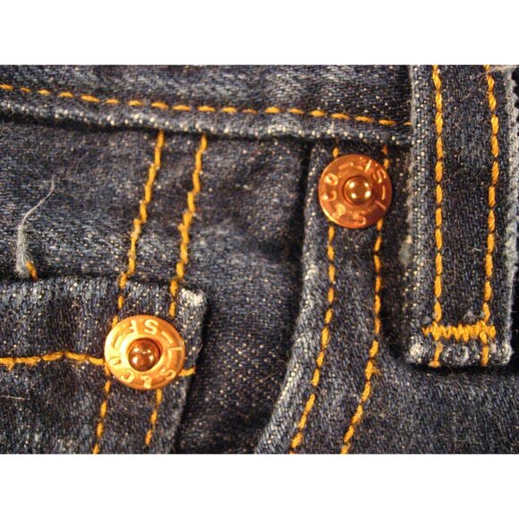 LEVIS 501 CUTOFF JEANS SHORTS Womans 34 MEASURED Blue Denim Daisy Duke Athletic - Picture 5 of 12